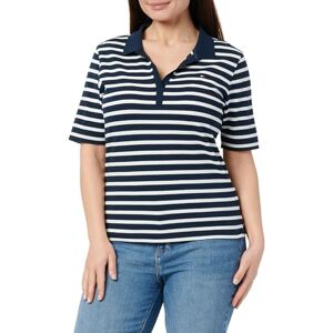 Tommy Hilfiger Damen Poloshirt Kurzarm 1985 Pique Regular Fit, Mehrfarbig (Dark Night Navy/Ecru STP), S Tommy Hilfiger Damen Poloshirt Kurzarm 1985 Pique Regular Fit, Mehrfarbig (Dark Night Navy/Ecru STP), S