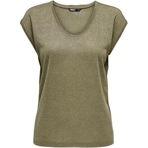 ONLY Damen Einfarbige Kurzarm Bluse Basic Rundhals Ausschnitt Blusen T-Shirt Blouse Oberteil ONLVIC, 15136069,Falcon/Detail:Tone in Tone Lurex,M ONLY Damen Einfarbige Kurzarm Bluse Basic Rundhals Ausschnitt Blusen T-Shirt Blouse Oberteil ONLVIC, 15136069,Falcon/Detail:Tone in Tone Lurex,M