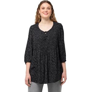 Ulla Popken , Damen, große Größen, Smokbluse mit Punkte Druck Ulla Popken , Damen, große Größen, Smokbluse mit Punkte Druck