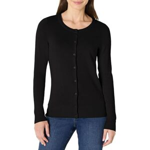 Amazon Essentials Damen Leichte Rundhalsstrickjacke (Erhältlich In Übergröße), Schwarz, S Amazon Essentials Damen Leichte Rundhalsstrickjacke (Erhältlich In Übergröße), Schwarz, S