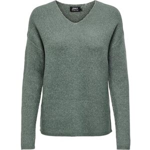 ONLY Damen ONLCAMILLA V-Neck L/S Strickpullover KNT 15204588, Laurel Wreath/Detail:Melange,L ONLY Damen ONLCAMILLA V-Neck L/S Strickpullover KNT 15204588, Laurel Wreath/Detail:Melange,L