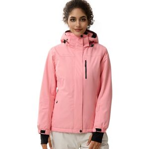 FREE SOLDIER Damen Winterjacke Wasserdicht Atmungsaktiv Warme Fleece Gefütterte Ski Jacke Outdoor Winterregenjacke mit Kapuze und Vollständig Versiegelte Nähte (Rosa,XL) FREE SOLDIER Damen Winterjacke Wasserdicht Atmungsaktiv Warme Fleece Gefütterte Ski Jacke Outdoor Winterregenjacke mit Kapuze und Vollständig Versiegelte Nähte (Rosa,XL)