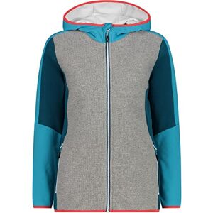 CMP Damen Stretch-fleecejacke Für Mit Fester Kapuze JACKET, Lagoon, 40 EU CMP Damen Stretch-fleecejacke Für Mit Fester Kapuze JACKET, Lagoon, 40 EU