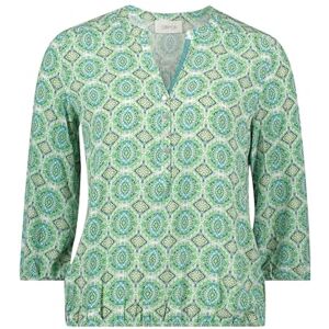 Cartoon Damen Casual-Bluse mit Muster 36, Green/Blue Cartoon Damen Casual-Bluse mit Muster 36, Green/Blue