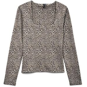 VERO MODA Damen Vmmillion Ls Square Neck Top JRS Noos, Birch, M VERO MODA Damen Vmmillion Ls Square Neck Top JRS Noos, Birch, M