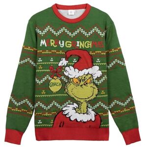 CERDÁ LIFE'S LITTLE MOMENTS Unisex Jersey Punto Navideño The Grinch Pullover, Grün, M EU CERDÁ LIFE'S LITTLE MOMENTS Unisex Jersey Punto Navideño The Grinch Pullover, Grün, M EU