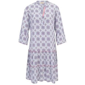Cartoon Damen Casual-Kleid mit Stufen 40, Blue/Apricot Cartoon Damen Casual-Kleid mit Stufen 40, Blue/Apricot