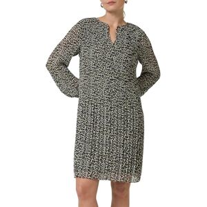 Comma Plissiertes Chiffon-Kleid mit Leo-Print Comma Plissiertes Chiffon-Kleid mit Leo-Print