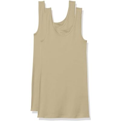 Amazon Essentials Damen Tanktop, Schmale Passform, 2er-Pack, Helles Kamelbraun, XXL Amazon Essentials Damen Tanktop, Schmale Passform, 2er-Pack, Helles Kamelbraun, XXL