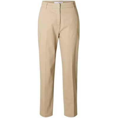 SELECTED FEMME Damen Slfvera-Rita Mw Cropped Pant Noos, Island Fossil, 38 EU SELECTED FEMME Damen Slfvera-Rita Mw Cropped Pant Noos, Island Fossil, 38 EU