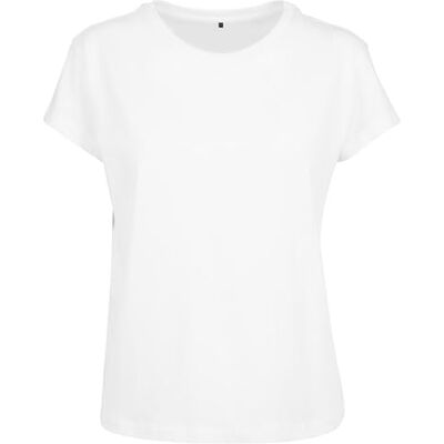 Build Your Brand Damen Box Tee – Locker geschnittenes T-Shirt im kastigen Schnitt, aus Single Jersey, perfekt für Streetstyle & Veredelung, White, XL Build Your Brand Damen Box Tee – Locker geschnittenes T-Shirt im kastigen Schnitt, aus Single Jersey, perfekt für Streetstyle & Veredelung, White, XL
