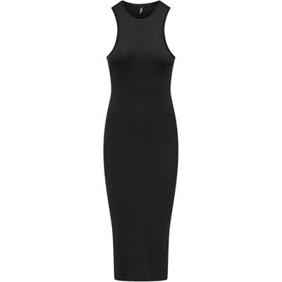 ONLY Damen Onlbelfast S/L Midi Dress JRS Noos, Schwarz, L ONLY Damen Onlbelfast S/L Midi Dress JRS Noos, Schwarz, L