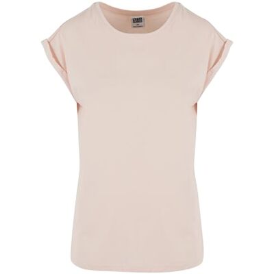 Urban Classics Damen T-Shirt Ladies Extended Shoulder Tee, T-Shirt mit überschnittenen Schultern, aus Baumwolle, erhältlich in vielen Farben, Pink, XL Urban Classics Damen T-Shirt Ladies Extended Shoulder Tee, T-Shirt mit überschnittenen Schultern, aus Baumwolle, erhältlich in vielen Farben, Pink, XL