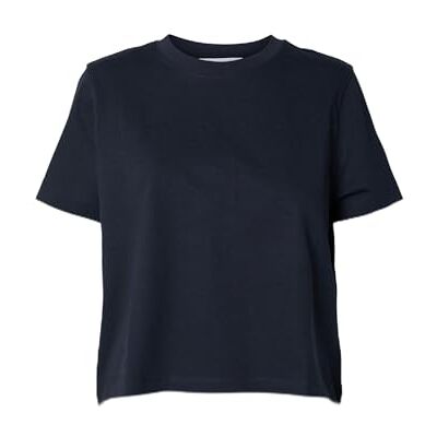 SELECTED FEMME Damen Slfessential Boxy Tee Noos T-Shirt, Dark Sapphire, M EU SELECTED FEMME Damen Slfessential Boxy Tee Noos T-Shirt, Dark Sapphire, M EU