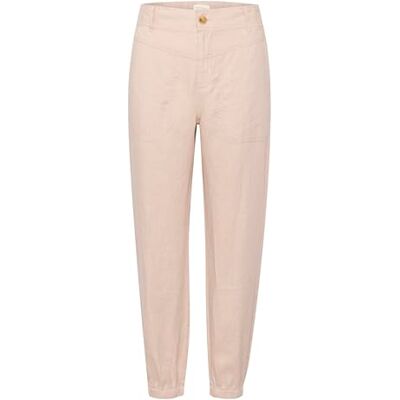 PART TWO Damen Women's Casual Pants Midrise Waist Tapered Legs Elastic Cuffs Hose, French Oak, PART TWO Damen Women's Casual Pants Midrise Waist Tapered Legs Elastic Cuffs Hose, French Oak,