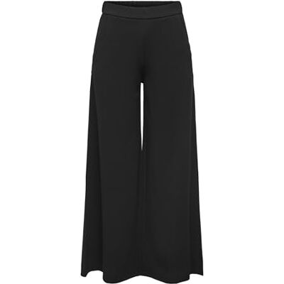 JDY Damen Hose weites Bein elastischer Bund praktischen Seitentaschen modisch, Farben:Schwarz-3, Größe:XS / 32L, Beinlänge:L32 JDY Damen Hose weites Bein elastischer Bund praktischen Seitentaschen modisch, Farben:Schwarz-3, Größe:XS / 32L, Beinlänge:L32
