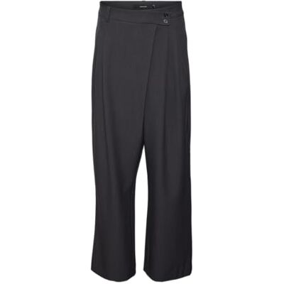 VERO MODA Damen Vmzoe Mw Wide Pants Hose, Obsidian, 38W x 30L VERO MODA Damen Vmzoe Mw Wide Pants Hose, Obsidian, 38W x 30L
