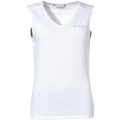 VAUDE Women's Essential Top, Funktionelles, ärmelloses T-Shirt, hoher, White/White, 36 VAUDE Women's Essential Top, Funktionelles, ärmelloses T-Shirt, hoher, White/White, 36