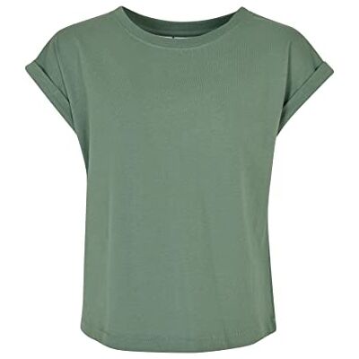 Urban Classics Damen Girls Organic Extended Shoulder Tee salvia, 110/116 Urban Classics Damen Girls Organic Extended Shoulder Tee salvia, 110/116