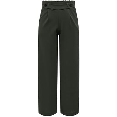 JDY Damen geggo New Long Pant Jrs Noos Hose, Peat/Detail:black Buttons, XS / 32L EU JDY Damen geggo New Long Pant Jrs Noos Hose, Peat/Detail:black Buttons, XS / 32L EU