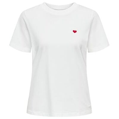 JDY Damen pisa S/S Print Top JRS Noos T-Shirt, Cloud Dancer/Detail:Bittersweet Heart, M EU JDY Damen pisa S/S Print Top JRS Noos T-Shirt, Cloud Dancer/Detail:Bittersweet Heart, M EU