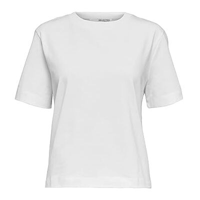 SELECTED FEMME Damen Slfessential Boxy Tee Noos T Shirt, Bright White, L EU SELECTED FEMME Damen Slfessential Boxy Tee Noos T Shirt, Bright White, L EU