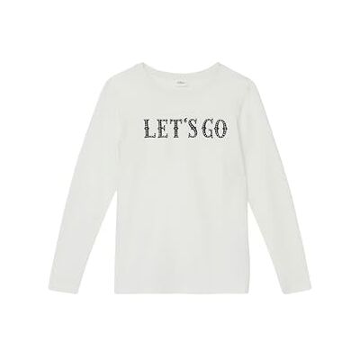 s.Oliver Baumwoll-Longsleeve mit Frontprint und Nietenbesatz s.Oliver Baumwoll-Longsleeve mit Frontprint und Nietenbesatz