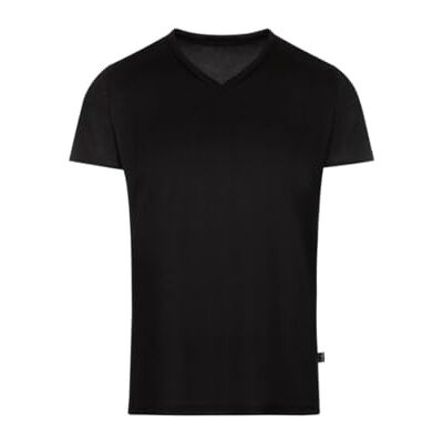 Trigema Damen T-Shirt V-Shirt, Einfarbig, Gr. 44 (Herstellergröße: L), Schwarz (schwarz 008) Trigema Damen T-Shirt V-Shirt, Einfarbig, Gr. 44 (Herstellergröße: L), Schwarz (schwarz 008)