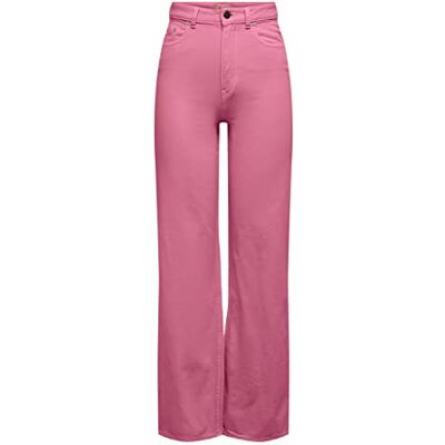 ONLY Damen Onlcamille-Milly Ex Hw Wide Col PNT Jeanshose, Cyclamen, 28W / 32L EU ONLY Damen Onlcamille-Milly Ex Hw Wide Col PNT Jeanshose, Cyclamen, 28W / 32L EU