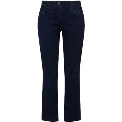 Ulla Popken Damen große Größen Übergrößen Plus Size Jeans Mony, konisches Bein, Reißverschlusstaschen Dark Blue Denim 29 808812903-29 Ulla Popken Damen große Größen Übergrößen Plus Size Jeans Mony, konisches Bein, Reißverschlusstaschen Dark Blue Denim 29 808812903-29