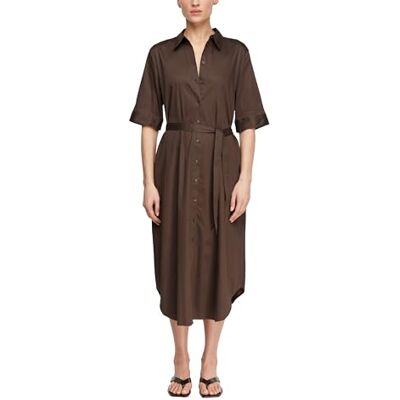 Comma Hemdkleid aus Baumwoll-Satin in Midilänge Comma Hemdkleid aus Baumwoll-Satin in Midilänge
