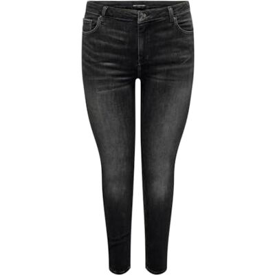 ONLY Carmakoma Damen Carwilly Reg Skinny DNM Cro224 Noos Hose, Washed Black, 48W / 32L EU ONLY Carmakoma Damen Carwilly Reg Skinny DNM Cro224 Noos Hose, Washed Black, 48W / 32L EU