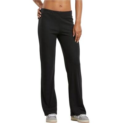 Urban Classics Ladies Rib Pants Black, L Urban Classics Ladies Rib Pants Black, L