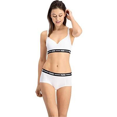 Puma Damen Iconic Women's Top (1 Pack) Padded Bra, White, XS EU Puma Damen Iconic Women's Top (1 Pack) Padded Bra, White, XS EU