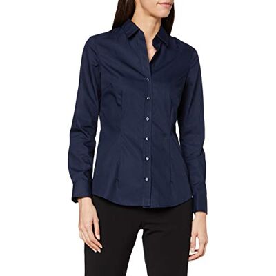 Seidensticker Damen Bluse Hemdbluse Kelchkragenbluse Klassisch Elegant Bügelleicht Slim Fit Kurzarm Uni 100% Baumwolle Seidensticker Damen Bluse Hemdbluse Kelchkragenbluse Klassisch Elegant Bügelleicht Slim Fit Kurzarm Uni 100% Baumwolle