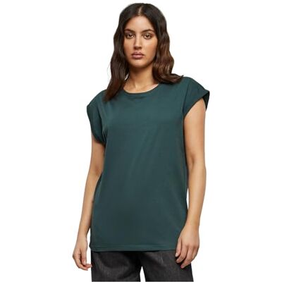 Urban Classics Damen T-Shirt Ladies Extended Shoulder Tee, T-Shirt mit überschnittenen Schultern, aus Baumwolle, erhältlich in vielen Farben, Bottlegreen, L Urban Classics Damen T-Shirt Ladies Extended Shoulder Tee, T-Shirt mit überschnittenen Schultern, aus Baumwolle, erhältlich in vielen Farben, Bottlegreen, L