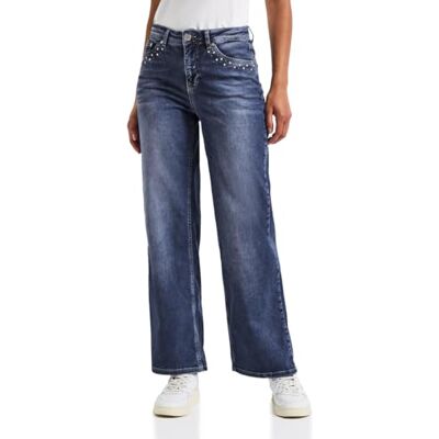 Street One Wide Leg Jeans mit Nieten Street One Wide Leg Jeans mit Nieten