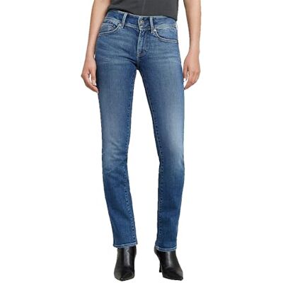 G-STAR Damen Midge Slim Straight Jeans, Blau (Faded Blue Stream D26424-D760-H073), 28W / 32L G-STAR Damen Midge Slim Straight Jeans, Blau (Faded Blue Stream D26424-D760-H073), 28W / 32L