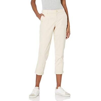 Amazon Essentials Damen Khakifarbene, Dehnbare Slim-Fit-Hose mit mittelhohem Bund (In Übergröße erhältlich), Hellbronze, 40 Amazon Essentials Damen Khakifarbene, Dehnbare Slim-Fit-Hose mit mittelhohem Bund (In Übergröße erhältlich), Hellbronze, 40