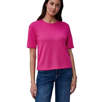 Street One Damen T-Shirt mit Rundhals im Strick-Look Street One Damen T-Shirt mit Rundhals im Strick-Look