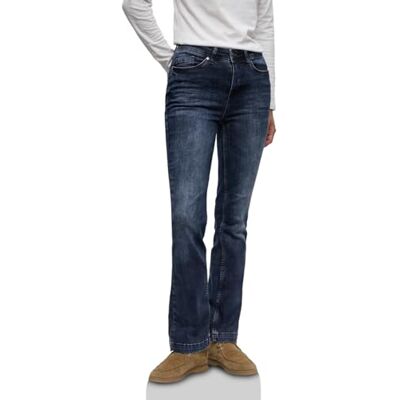 Street One Bootcut Jeans Blue Black Random Washed 33 Street One Bootcut Jeans Blue Black Random Washed 33