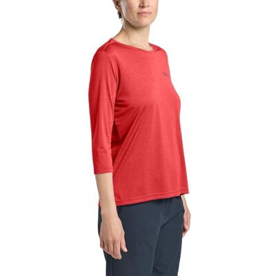 Jack Wolfskin Damen Crosstrail 3/4 W T-Shirt, Vibrant Red, S EU Jack Wolfskin Damen Crosstrail 3/4 W T-Shirt, Vibrant Red, S EU