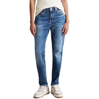 Marc O' Polo Denim Damen Jeanshose mit Stretch-Anteil Boyfriend Fit, Blau (Multi/ Mid Blue Marble), W31/L30 Marc O' Polo Denim Damen Jeanshose mit Stretch-Anteil Boyfriend Fit, Blau (Multi/ Mid Blue Marble), W31/L30