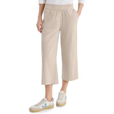 Cecil High Waist Wide Leg Hose im Loose Fit Grain beige L Cecil High Waist Wide Leg Hose im Loose Fit Grain beige L