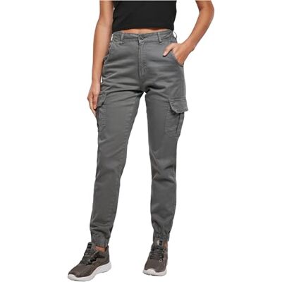 Urban Classics Damen Ladies Hose High Waist Cargo Pants, lightshadow, 26 Urban Classics Damen Ladies Hose High Waist Cargo Pants, lightshadow, 26