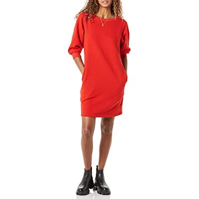Amazon Essentials Damen-Sweatshirtkleid aus Fleece, Blousonärmel, Rundhalsausschnitt (erhältlich in Übergröße), Rot, Größe XL Amazon Essentials Damen-Sweatshirtkleid aus Fleece, Blousonärmel, Rundhalsausschnitt (erhältlich in Übergröße), Rot, Größe XL