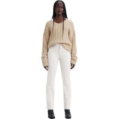 Levi's Damen Jeanshose Classic Mid Rise, Straight Fit, Weiß (Simply White), W30/L30 Levi's Damen Jeanshose Classic Mid Rise, Straight Fit, Weiß (Simply White), W30/L30