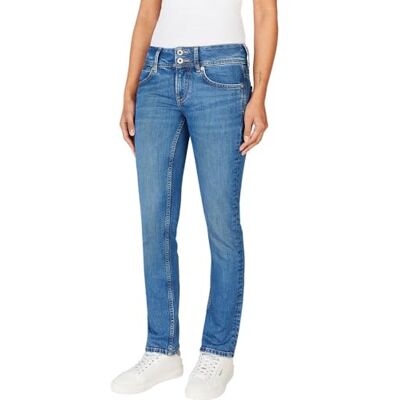 Pepe Jeans Damen Slim Jeans LW Venus Jeans, Blau (Denim NC3), 28W / 30L, Blau (Denim Nc3), 28 W/30 L Pepe Jeans Damen Slim Jeans LW Venus Jeans, Blau (Denim NC3), 28W / 30L, Blau (Denim Nc3), 28 W/30 L