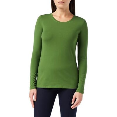 Amazon Essentials Damen Langärmeliges T-Shirt mit Rundhalsausschnitt in klassischer Passform (erhältlich in Übergröße), Grün, Größe M Amazon Essentials Damen Langärmeliges T-Shirt mit Rundhalsausschnitt in klassischer Passform (erhältlich in Übergröße), Grün, Größe M