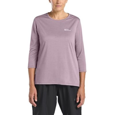 Jack Wolfskin Damen Crosstrail 3/4 W T-Shirt, Wild Blossom, S EU Jack Wolfskin Damen Crosstrail 3/4 W T-Shirt, Wild Blossom, S EU